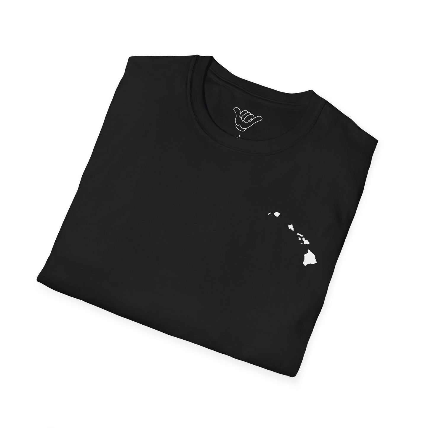 Camiseta negra con cadena de islas