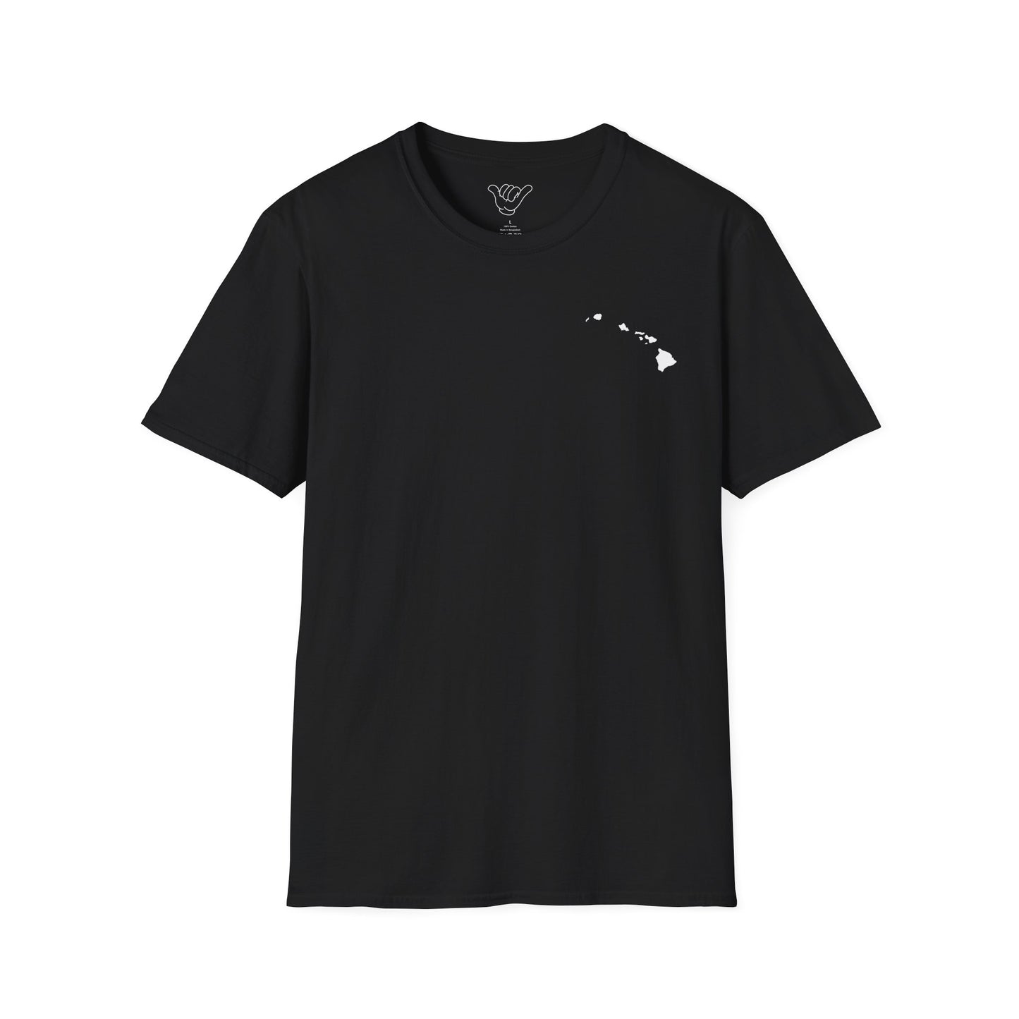 Camiseta negra con cadena de islas
